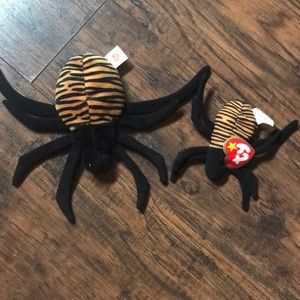 GOIN 2 LOCAL MARKET SOON Vintage 90s spider Spinner beanie babies set 1990s